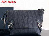 Dior Medium Dior Jett Messenger Bag with Flap Black Dior Oblique Jacquard Replica