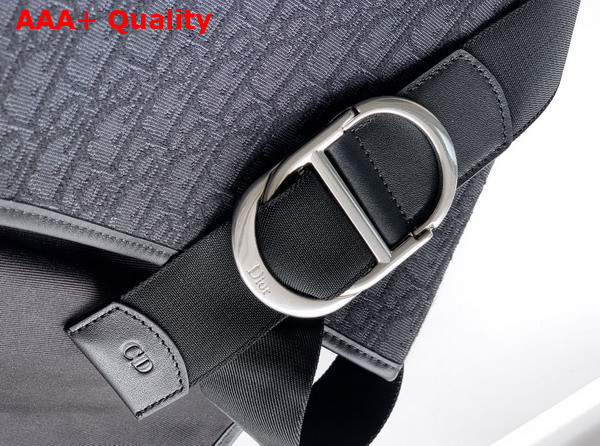 Dior Medium Dior Jett Messenger Bag with Flap Black Dior Oblique Jacquard Replica