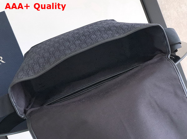 Dior Medium Dior Jett Messenger Bag with Flap Black Dior Oblique Jacquard Replica