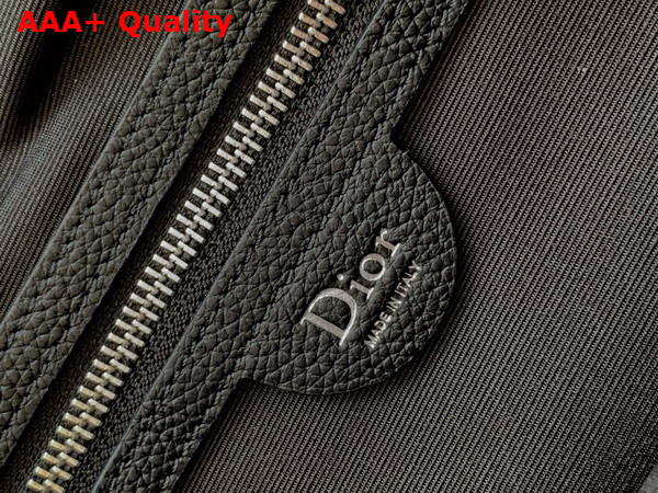 Dior Medium Dior Jett Messenger Bag with Flap Black Grained Calfskin Replica