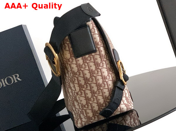 Dior Medium Dior Jett Messenger Bag with Flap Brown Dior Oblique Jacquard Replica