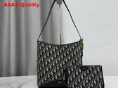 Dior Medium Dior Medaillon Bucket Bag in Blue Dior Oblique Jacquard Replica