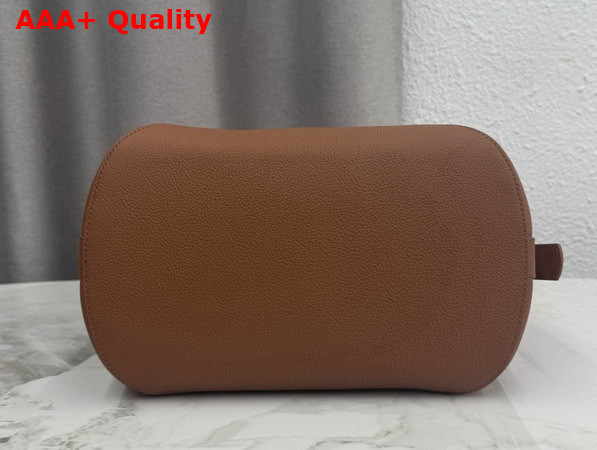 Dior Medium Dior Medaillon Bucket Bag in Brown Grained Calfskin Replica