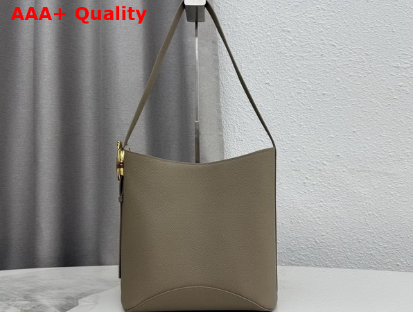Dior Medium Dior Medaillon Bucket Bag in Elephant Gray Grained Calfskin Replica