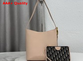 Dior Medium Dior Medaillon Bucket Bag in Pink Grained Calfskin Replica