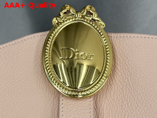 Dior Medium Dior Medaillon Bucket Bag in Pink Grained Calfskin Replica