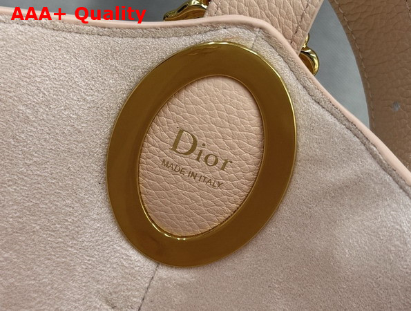 Dior Medium Dior Medaillon Bucket Bag in Pink Grained Calfskin Replica