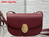 Dior Medium Dior Medaillon Flap Bag in Burgundy Grained Calfskin Replica