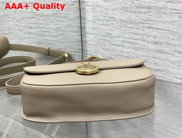 Dior Medium Dior Medaillon Flap Bag in Gray Grained Calfskin Replica