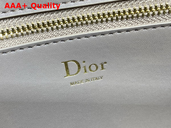 Dior Medium Dior Medaillon Flap Bag in Gray Grained Calfskin Replica