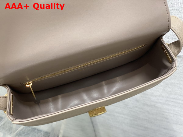 Dior Medium Dior Medaillon Flap Bag in Gray Grained Calfskin Replica