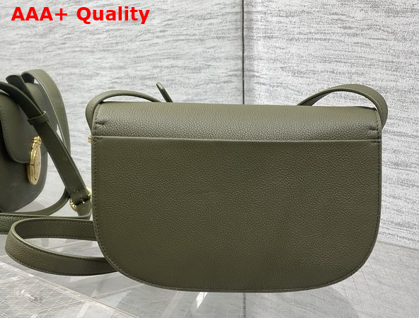 Dior Medium Dior Medaillon Flap Bag in Khaki Grained Calfskin Replica