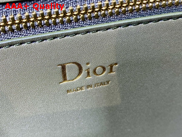 Dior Medium Dior Medaillon Flap Bag in Khaki Grained Calfskin Replica