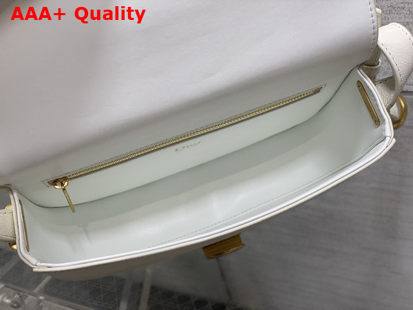 Dior Medium Dior Medaillon Flap Bag in White Grained Calfskin Replica