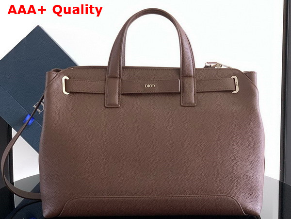 Dior Medium Dior Normandie Tote Bag in Brown Dior Icons Calfskin Replica