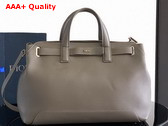 Dior Medium Dior Normandie Tote Bag in Gray Dior Icons Calfskin Replica