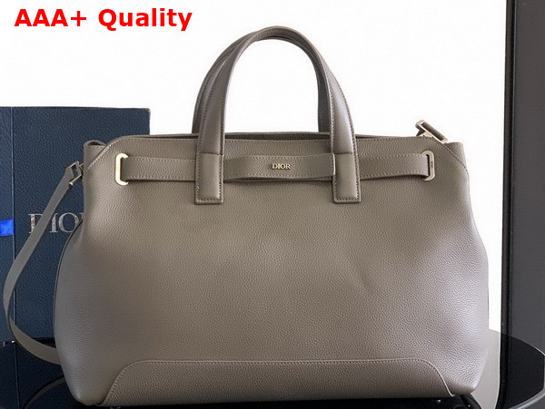 Dior Medium Dior Normandie Tote Bag in Gray Dior Icons Calfskin Replica