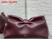Dior Medium Dior Row Bag in Burgundy Lambskin Replica