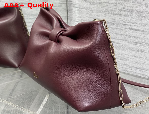 Dior Medium Dior Row Bag in Burgundy Lambskin Replica