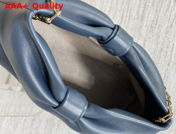 Dior Medium Dior Row Bag in Deep Ocean Blue Lambskin Replica