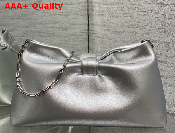 Dior Medium Dior Row Bag in Silver Lambskin Replica