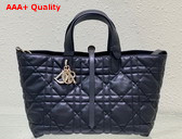 Dior Medium Dior Toujours Bag Black Macrocannage Calfskin Replica
