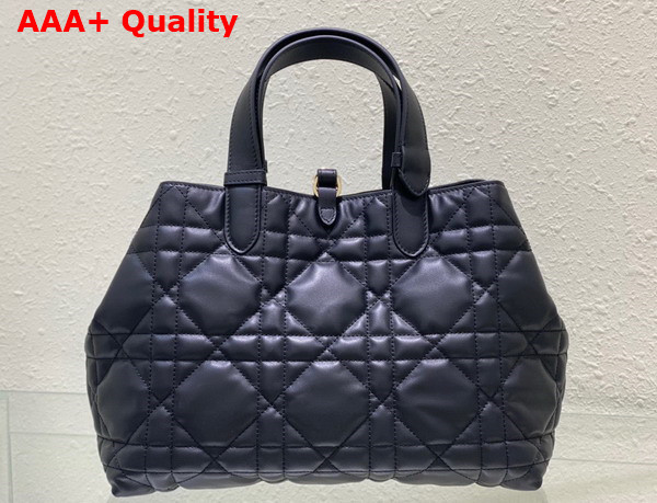 Dior Medium Dior Toujours Bag Black Macrocannage Calfskin Replica