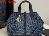 Dior Medium Dior Toujours Bag Blue Denim Dior Oblique Jacquard Replica