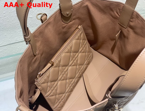 Dior Medium Dior Toujours Bag Tan Macrocannage Calfskin Replica