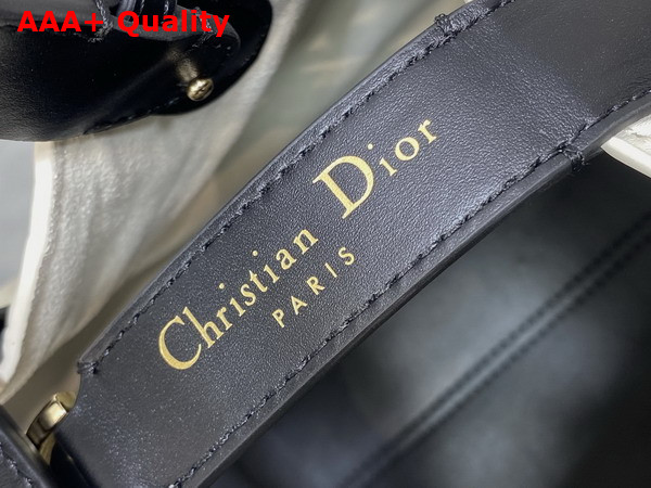 Dior Medium Dior Toujours Bag in Beige and Black Macrocannage Calfskin Replica