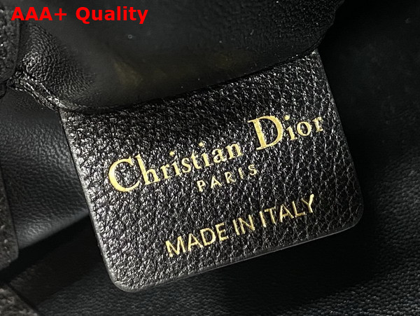 Dior Medium Dior Toujours Bag in Black Flat Macrocannage Calfskin Replica