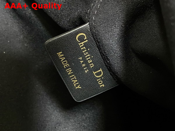 Dior Medium Dior Toujours Bag in Black Tweed with White Cannage Motif Replica