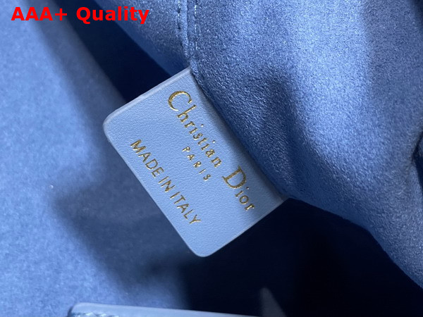 Dior Medium Dior Toujours Bag in Blue Tweed with White Cannage Motif Replica