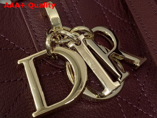 Dior Medium Dior Toujours Bag in Burgundy Flat Macrocannage Calfskin Replica