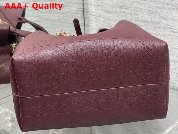 Dior Medium Dior Toujours Bag in Burgundy Flat Macrocannage Calfskin Replica