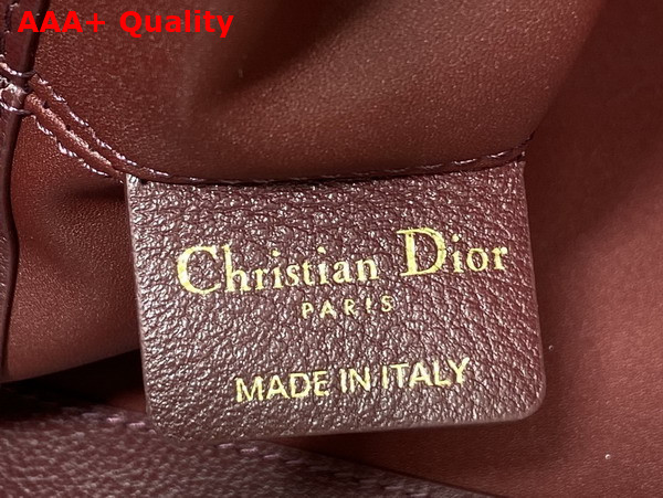 Dior Medium Dior Toujours Bag in Burgundy Flat Macrocannage Calfskin Replica