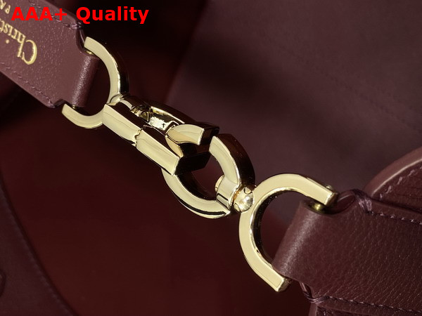 Dior Medium Dior Toujours Bag in Burgundy Flat Macrocannage Calfskin Replica