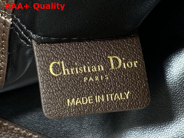 Dior Medium Dior Toujours Bag in Chocolate Brown Flat Macrocannage Calfskin Replica
