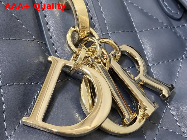 Dior Medium Dior Toujours Bag in Deep Ocean Blue Macrocannage Calfskin Replica