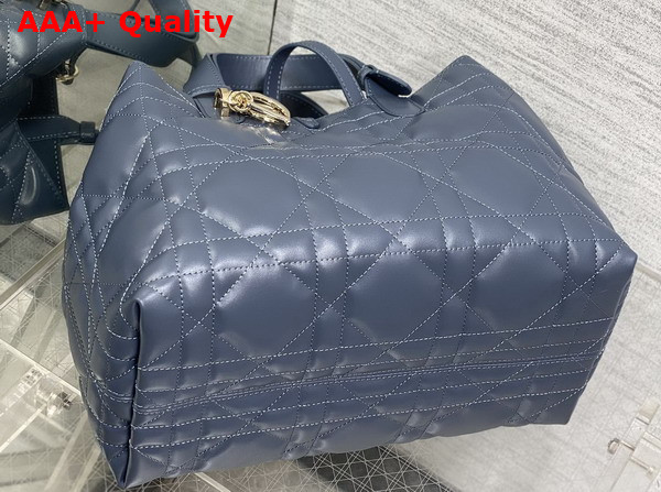 Dior Medium Dior Toujours Bag in Deep Ocean Blue Macrocannage Calfskin Replica