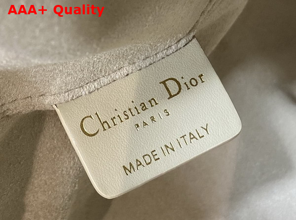 Dior Medium Dior Toujours Bag in Light Biscuit Tweed with Black Cannage Motif Replica