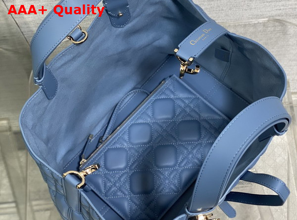 Dior Medium Dior Toujours Bag in Light Blue Macrocannage Calfskin Replica