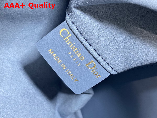 Dior Medium Dior Toujours Bag in Light Blue Macrocannage Calfskin Replica