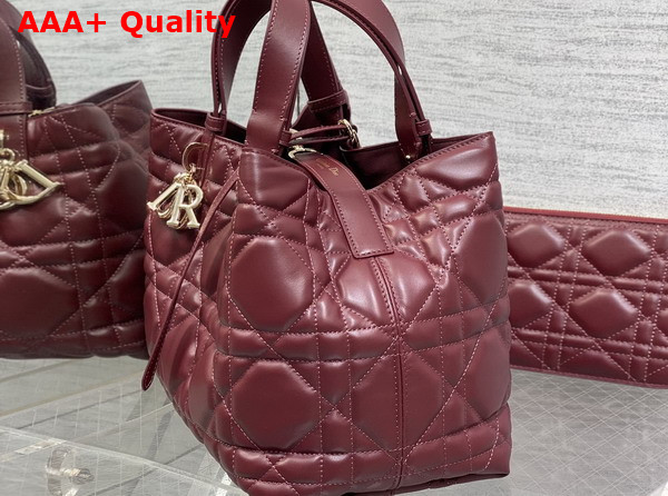 Dior Medium Dior Toujours Bag in Plum Macrocannage Calfskin Replica