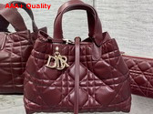 Dior Medium Dior Toujours Bag in Plum Macrocannage Calfskin Replica
