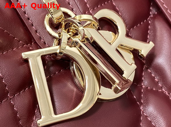 Dior Medium Dior Toujours Bag in Plum Macrocannage Calfskin Replica