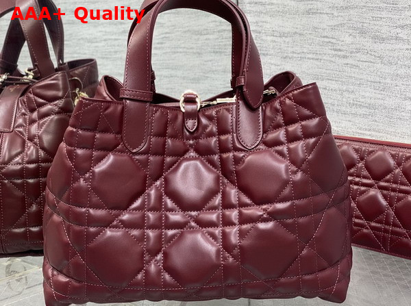 Dior Medium Dior Toujours Bag in Plum Macrocannage Calfskin Replica