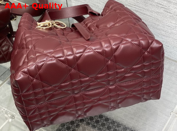 Dior Medium Dior Toujours Bag in Plum Macrocannage Calfskin Replica