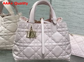 Dior Medium Dior Toujours Bag in Powder Pink Macrocannage Calfskin Replica
