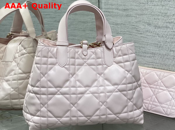 Dior Medium Dior Toujours Bag in Powder Pink Macrocannage Calfskin Replica